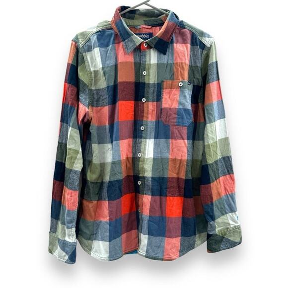 Chubbies The iPlaid Flannel Multicolor‎ Long Sleeve Button Down Shirt Sz L - Picture 3 of 12